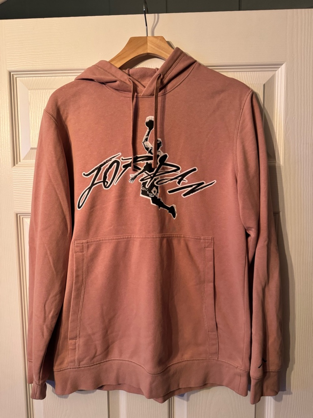 Jordan Hoodie Sweatshirt Mens Medium Pink Dri-FIT Terry Air Jumpman Men’s Small
